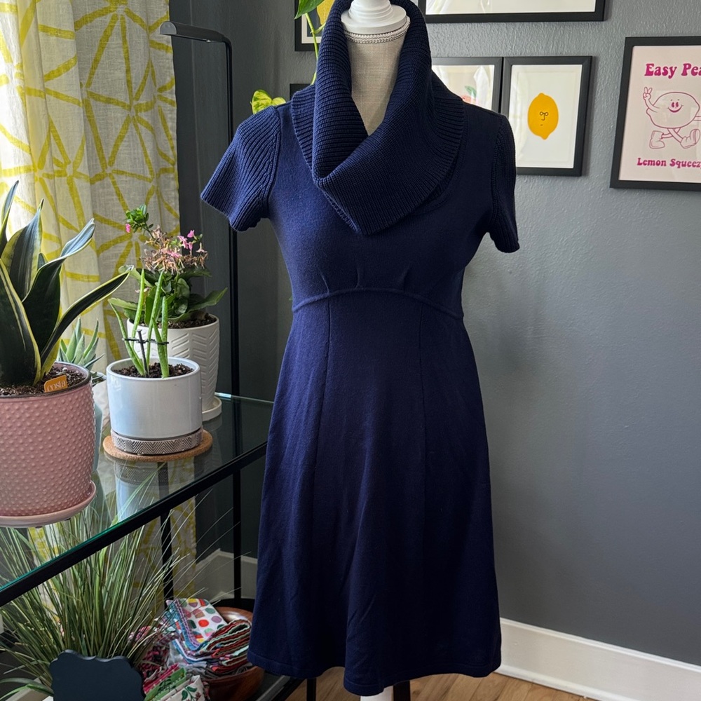 Jessica Howard Navy Blue Sweater Dress